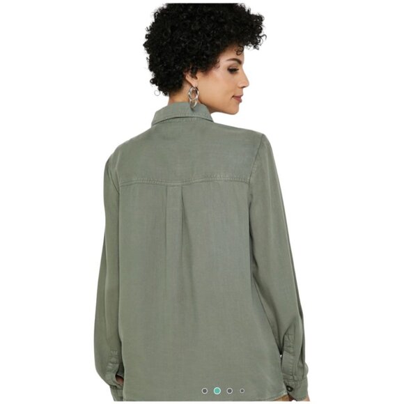 Topshop Pocket Detail Button Down Shirt - Picture 2 of 7